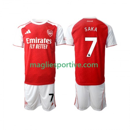 Completo Calcio Arsenal Bukayo Saka 7 Bambino Divisa Prima 2025-2026